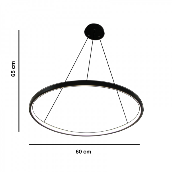 Lámpara colgante LED moderna en forma de aro 24W